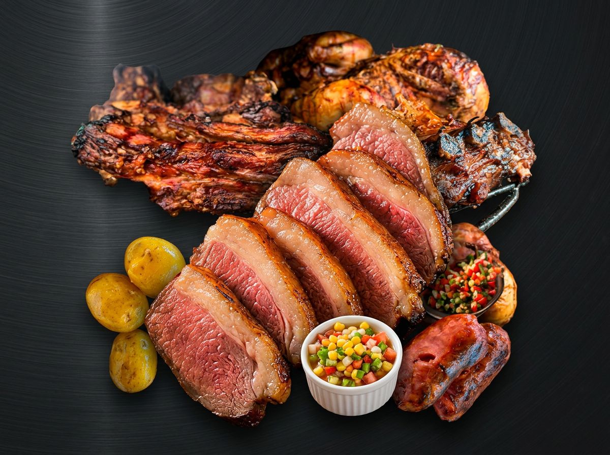 Тарелка с набором мяса с гриля в Cantinho do Churrasco Balastrelli